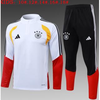 Chándal Alemania 2026 (White Half Zip) - NIÑOS